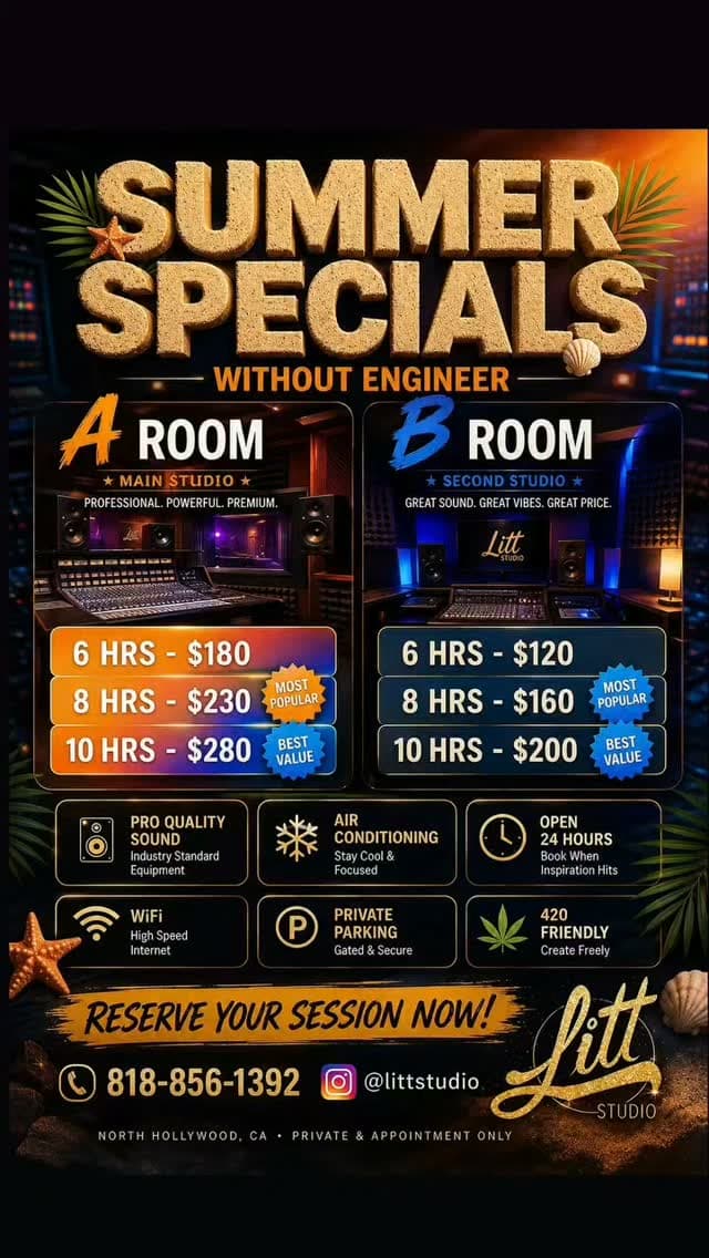 Summer specials, posted July 2026